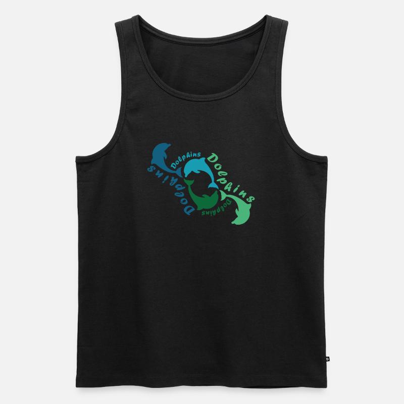 Delfin - Männer Premium Bio Tank Top - Schwarz