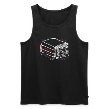 Geschichte mit Humor – Für alle Artikel-Leser - Männer Premium Bio Tank Top - Schwarz - Vorne - AI Model Male 178 light (178cm)