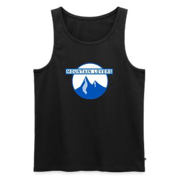 United Mountain Lovers - Canottiera ecologica premium da uomo - nero - Fronte - Michal (187cm)