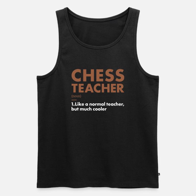 Chess Player Teacher Definition Chess - Männer Premium Bio Tank Top - Schwarz