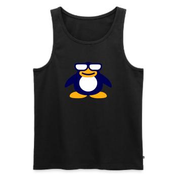 Pinguin Nerd Brille Hornbrille Geek Schlau Cool - Männer Premium Bio Tank Top - Schwarz - Vorne - AI Model Male 178 light (178cm)