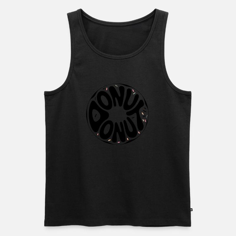 Donut - Cooles Donut-Logo - Männer Premium Bio Tank Top - Schwarz