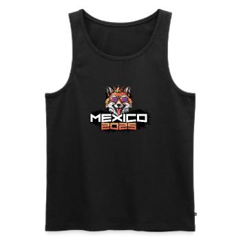 Mexiko 2025 Party Fuchs - Männer Premium Bio Tank Top - Schwarz - Vorne - Michal (187cm)