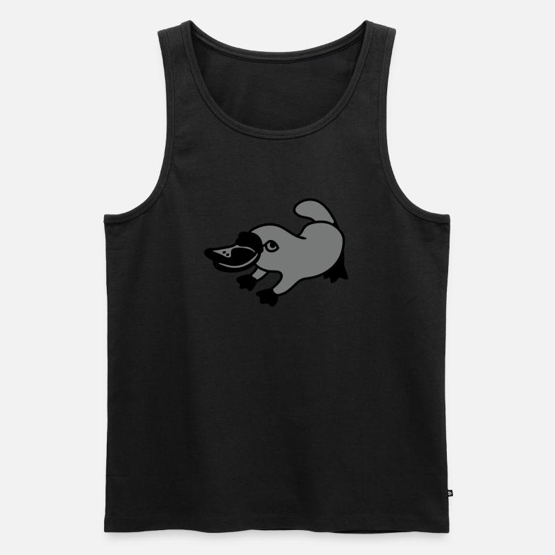 Schnabeltier - Männer Premium Bio Tank Top - Schwarz