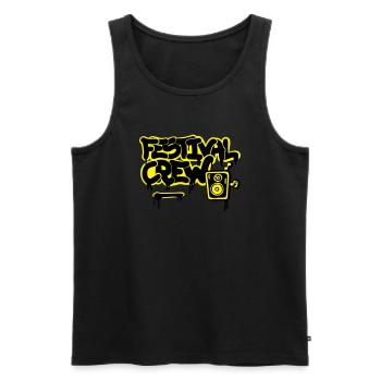 Festival crew Graffitti Musik Open air Sommer - Männer Premium Bio Tank Top - Schwarz - Vorne - Michal (187cm)