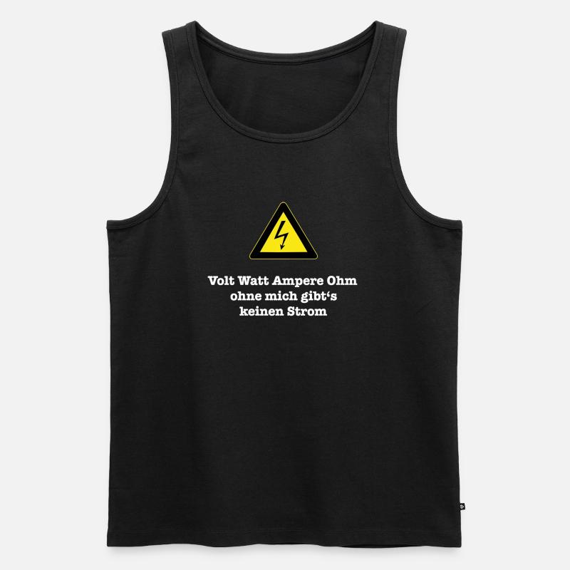 volt_watt - Männer Premium Bio Tank Top - Schwarz