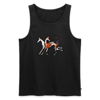 podi_duo - Men's Premium Organic Tank Top - black - Front - Michal (187cm)