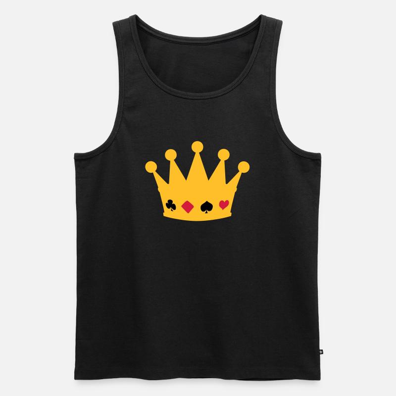 couronne poker crown - Männer Premium Bio Tank Top - Schwarz