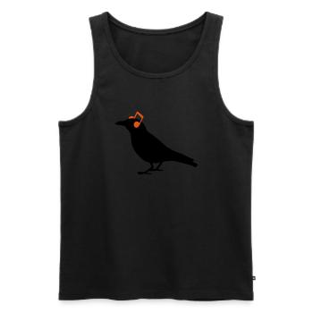 Headphones Kopfhörer Noten Rabe Bird Hipster - Männer Premium Bio Tank Top - Schwarz - Vorne - Michal (187cm)