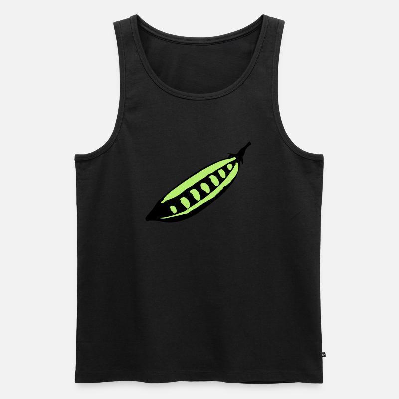 Peas - Männer Premium Bio Tank Top - Schwarz