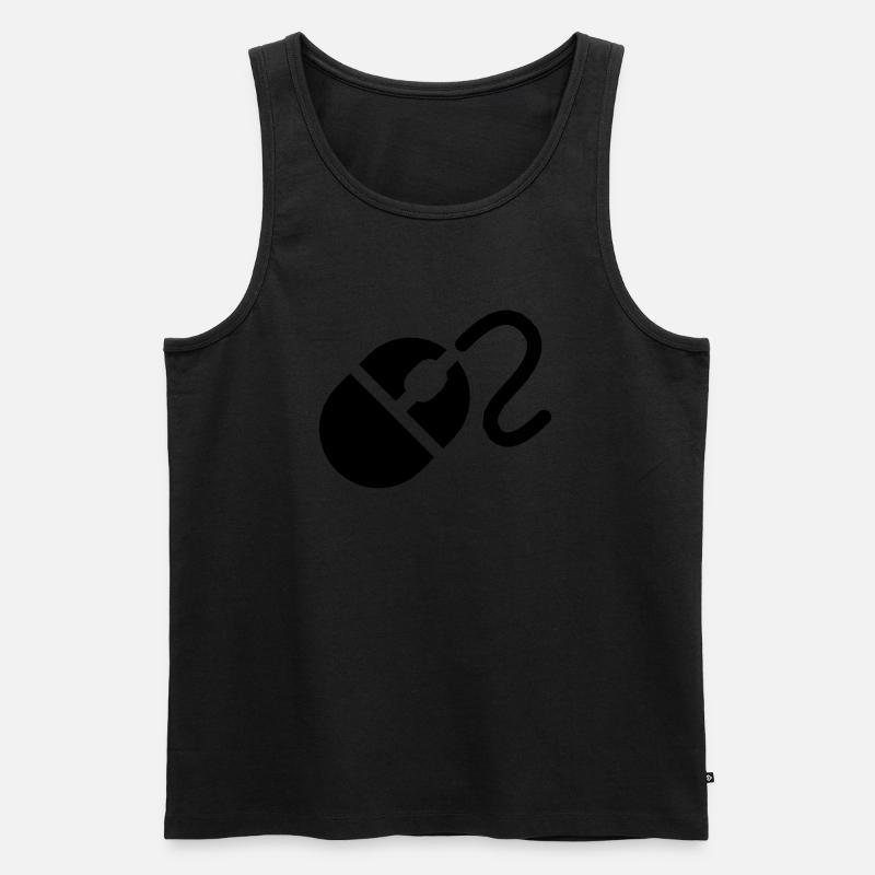 Computer Mouse - Men's Premium Organic Tank Top - black