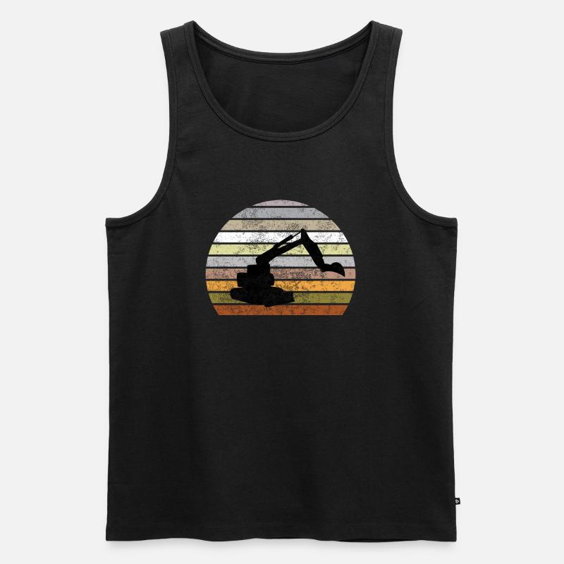 bagger shirt - Männer Premium Bio Tank Top - Schwarz