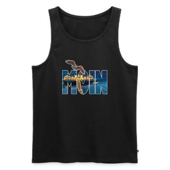 Moin (Motiv: Sellin) - Männer Premium Bio Tank Top - Schwarz - Vorne - AI Model Male 178 light (178cm)