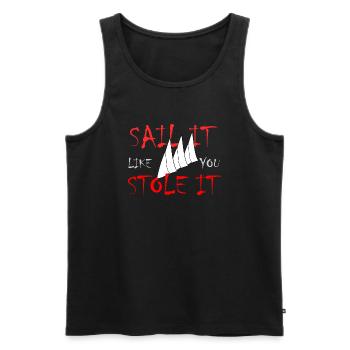 Segeln Sie es wie Sie Stole It - Männer Premium Bio Tank Top - Schwarz - Vorne - AI Model Male 178 light (178cm)