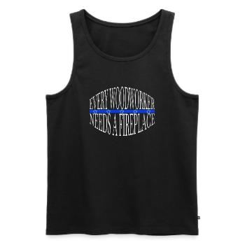 arboriculturist funny sayings present idea badge - Männer Premium Bio Tank Top - Schwarz - Vorne - Michal (187cm)