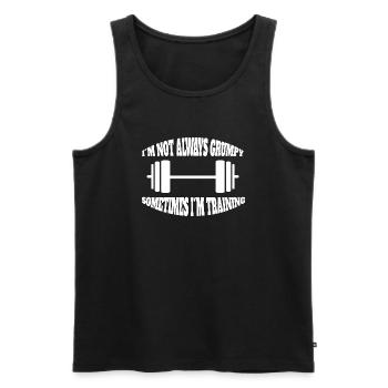 Fitness Bodybuilder Athlètes Entraînement en force musculaire - Débardeur bio Premium Homme - noir - Devant - Michal (187cm)