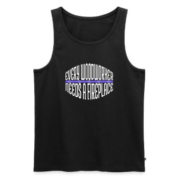 carpenter work tshirts birthday safety helmet - Men's Premium Organic Tank Top - black - Front - Michal (187cm)