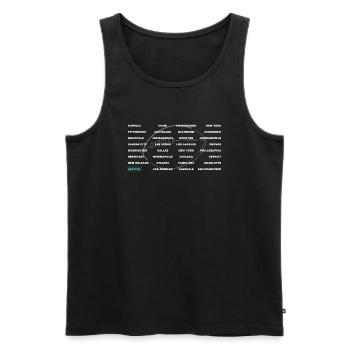 Football Cities Seattle - Men's Premium Organic Tank Top - black - Front - Michal (187cm)