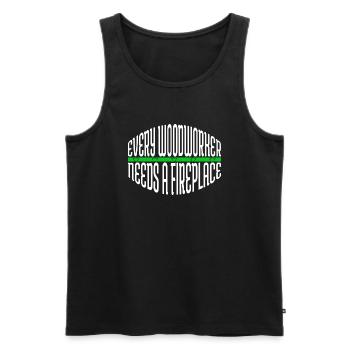 birthday gift tree feller - Men's Premium Organic Tank Top - black - Front - Michal (187cm)