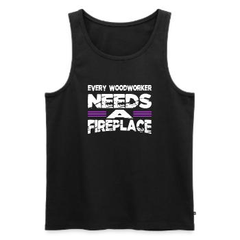 carpenter tshirts gift idea - Men's Premium Organic Tank Top - black - Front - Michal (187cm)