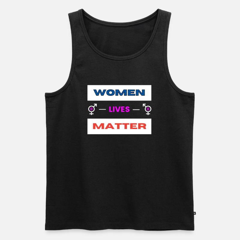 Frauen leben zählen (2) - Männer Premium Bio Tank Top - Schwarz
