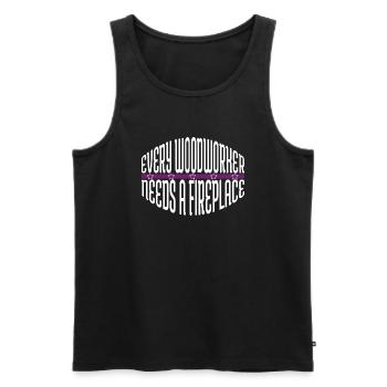construction carpenter woodcutter - Men's Premium Organic Tank Top - black - Front - Michal (187cm)