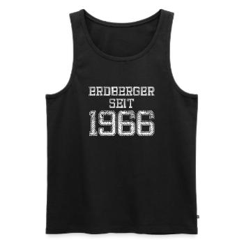 Erdberger seit 1966 Geburtstag Spruch - Männer Premium Bio Tank Top - Schwarz - Vorne - Michal (187cm)