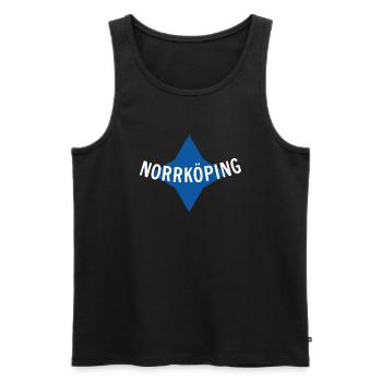 Norrköping - Männer Premium Bio Tank Top - Schwarz - Vorne - AI Model Male 178 light (178cm)