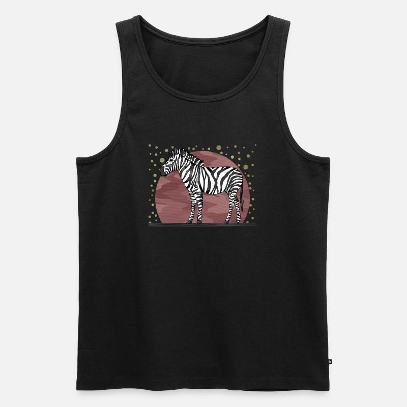 Zebra - Männer Premium Bio Tank Top - Schwarz