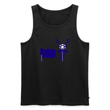Marathon Triathlon Running Jogging Biking Cycling - Men's Premium Organic Tank Top - black - Front - Michal (187cm)