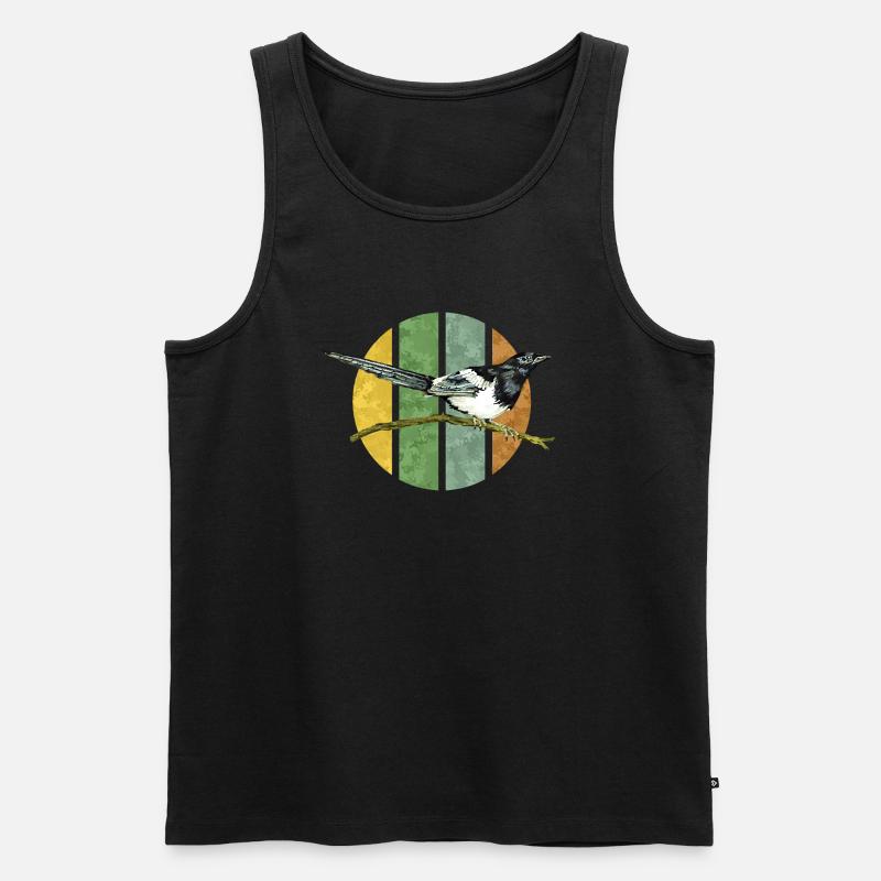 Vogel - Männer Premium Bio Tank Top - Schwarz