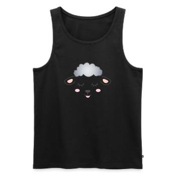 Petits moutons - Débardeur bio Premium Homme - noir - Devant - AI Model Male 178 light (178cm)