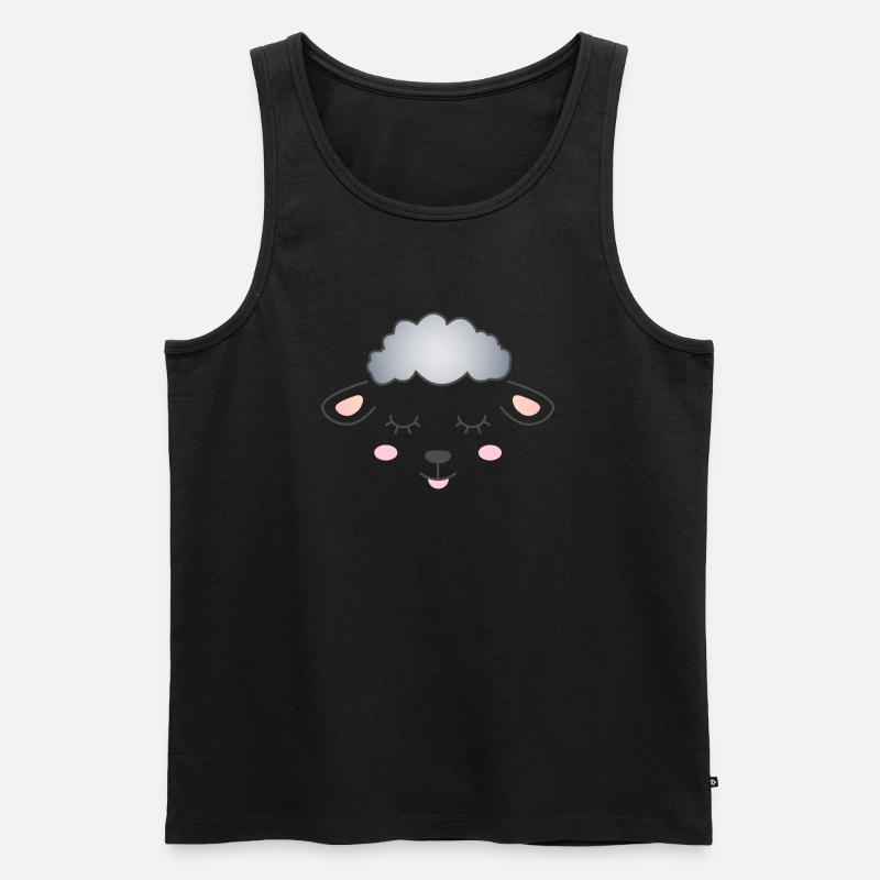 Kleines Schaf - Männer Premium Bio Tank Top - Schwarz