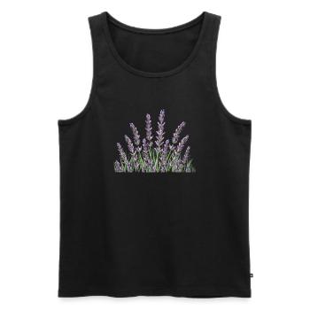 Lavender stalks Lavender - Men's Premium Organic Tank Top - black - Front - AI Model Male 178 light (178cm)