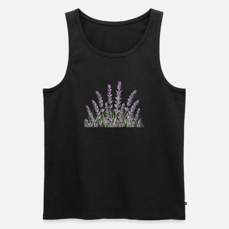 Lavendelhalme Lavendel - Männer Premium Bio Tank Top - Schwarz