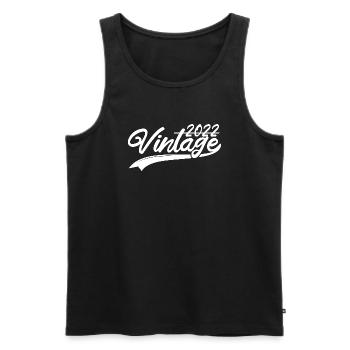 Vintage 2022 Geburtstagsgeschenk 2022 - Männer Premium Bio Tank Top - Schwarz - Vorne - Michal (187cm)
