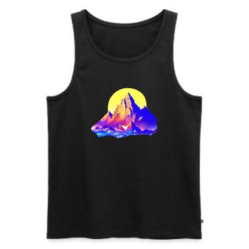 Mountain hiking Hike Mountain hikers Mountains Hiking - Men's Premium Organic Tank Top - black - Front - Michal (187cm)