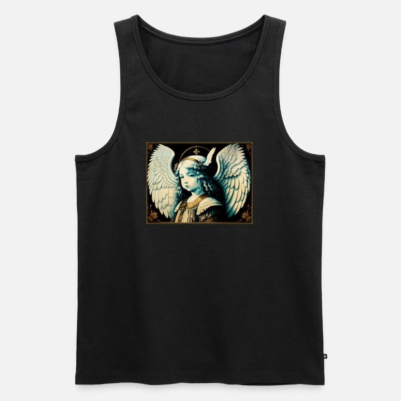 Kleiner Engel - Männer Premium Bio Tank Top - Schwarz