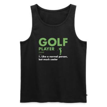 Sport Player Definition Golf - Männer Premium Bio Tank Top - Schwarz - Vorne - Michal (187cm)