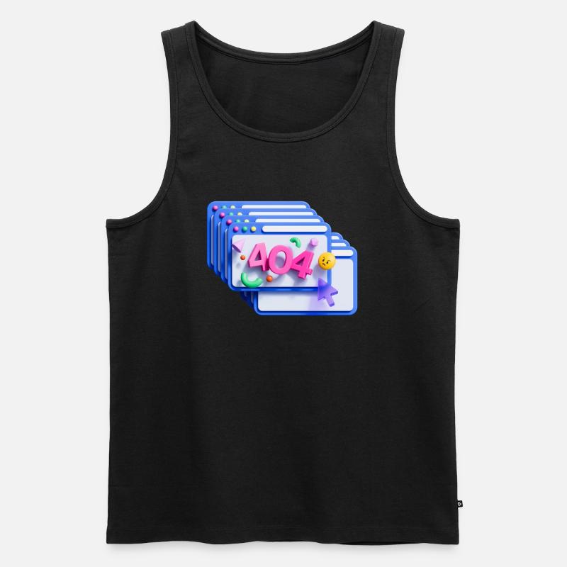 404-Fehlercode, 3d - Männer Premium Bio Tank Top - Schwarz