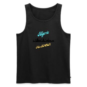Algérie mon amour - Débardeur bio Premium Homme - noir - Devant - Michal (187cm)