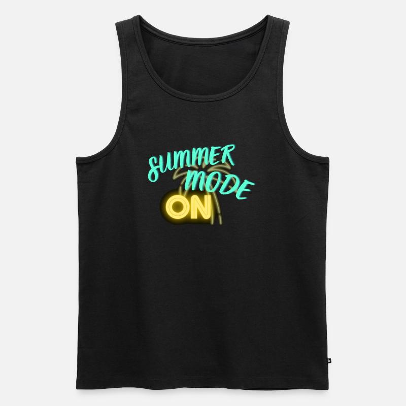Sommermodus EIN - Männer Premium Bio Tank Top - Schwarz