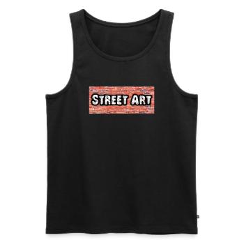Street Art - Männer Premium Bio Tank Top - Schwarz - Vorne - AI Model Male 178 light (178cm)