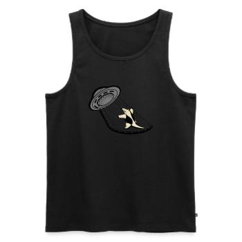 Tamandua Kleiner Ameisenbär gegen Ufo - Männer Premium Bio Tank Top - Schwarz - Vorne - AI Model Male 178 light (178cm)