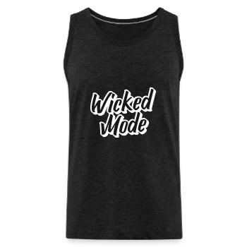 Wicked Mode - Männer Premium Bio Tank Top - Anthrazit - Vorne - Alexander (188cm)