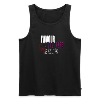 l'amour d'une mère - Débardeur bio Premium Homme - noir - Devant - AI Model Male 178 light (178cm)