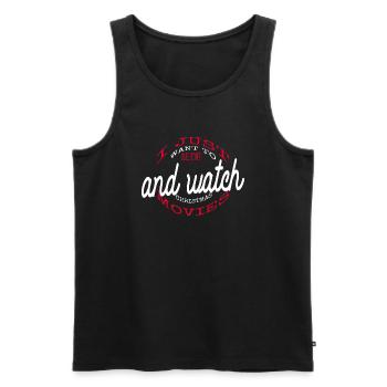 Bakers Motto Bedroom Quote Bakers Shirt - Men's Premium Organic Tank Top - black - Front - AI Model Male 178 light (178cm)