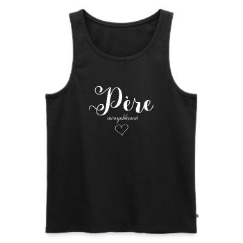 Père incroyablement - Débardeur bio Premium Homme - noir - Devant - Michal (187cm)