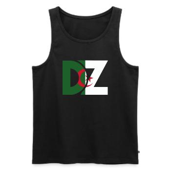les DZ algériens-idée cadeau Algérie - Débardeur bio Premium Homme - noir - Devant - AI Model Male 178 light (178cm)