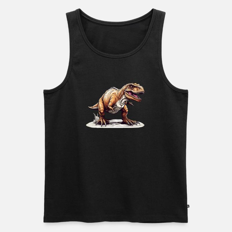 T Rex - Men's Premium Organic Tank Top - black
